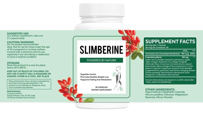 SlimBerine Supplement Facts